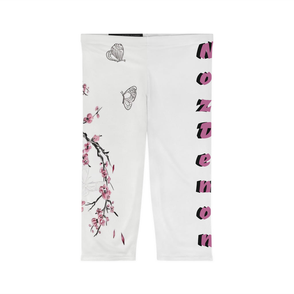 Chic Floral Print Capri Leggings for Women - Stylish & Comfortable Activewear