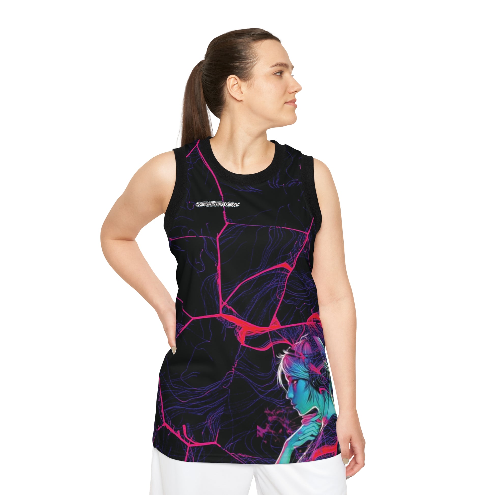 Vibrant Unisex Basketball Jersey, Youth and Adult Sportswear, Cool Activewear for Gamers, Unique Gift for Sports Fans, AOP Tank Top