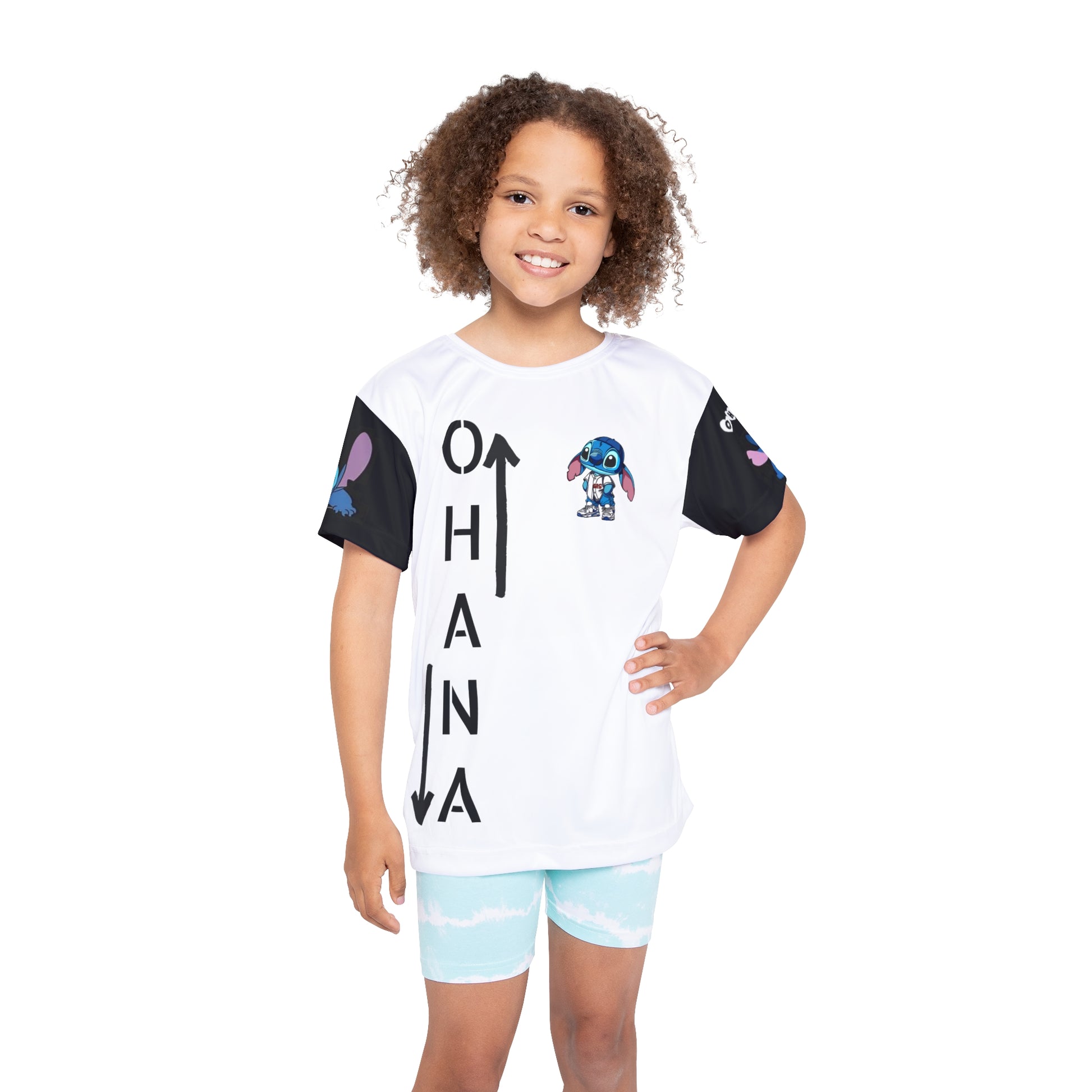 Kids Sports Jersey with Stitch Design, Fun Athletic Tee for Boys and Girls, Perfect for Birthdays, Sports Events, Casual Wear, Summer Fun