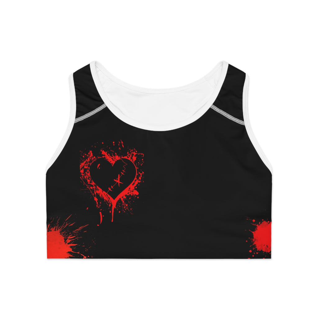 Edgy Motivational Sports Bra - "Remember Why You Started"