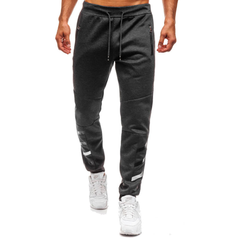 Casual Trousers Drawstring Solid Color Loose Track Pants