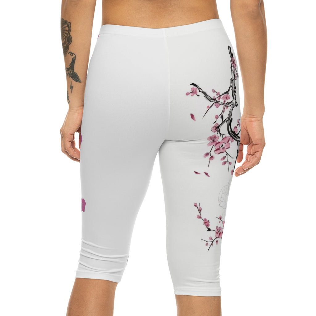 Chic Floral Print Capri Leggings for Women - Stylish & Comfortable Activewear