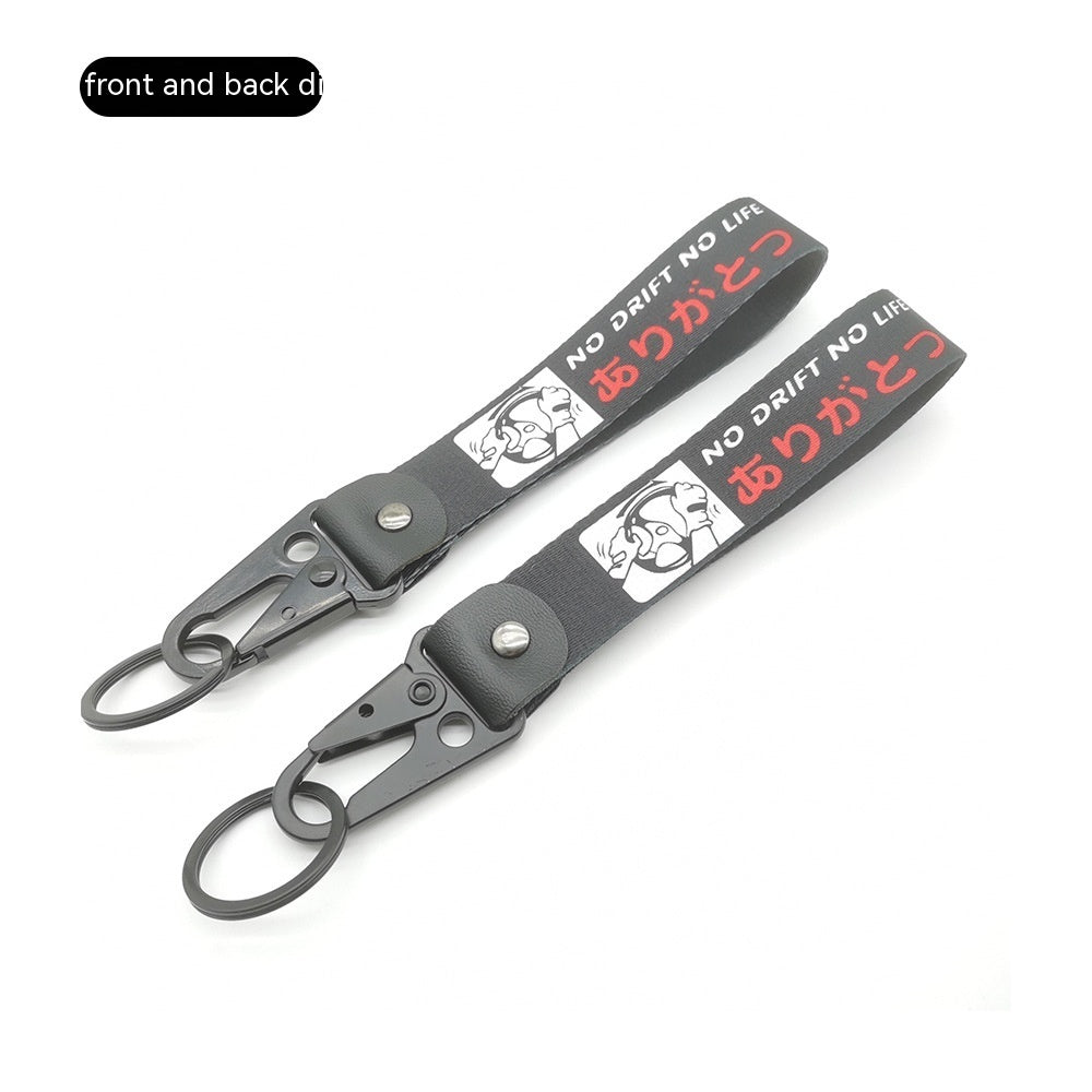 Car JDM Modified Culture Drift Expert Initial D Climbing Button Carabiner Olecranon Keychain Pendant