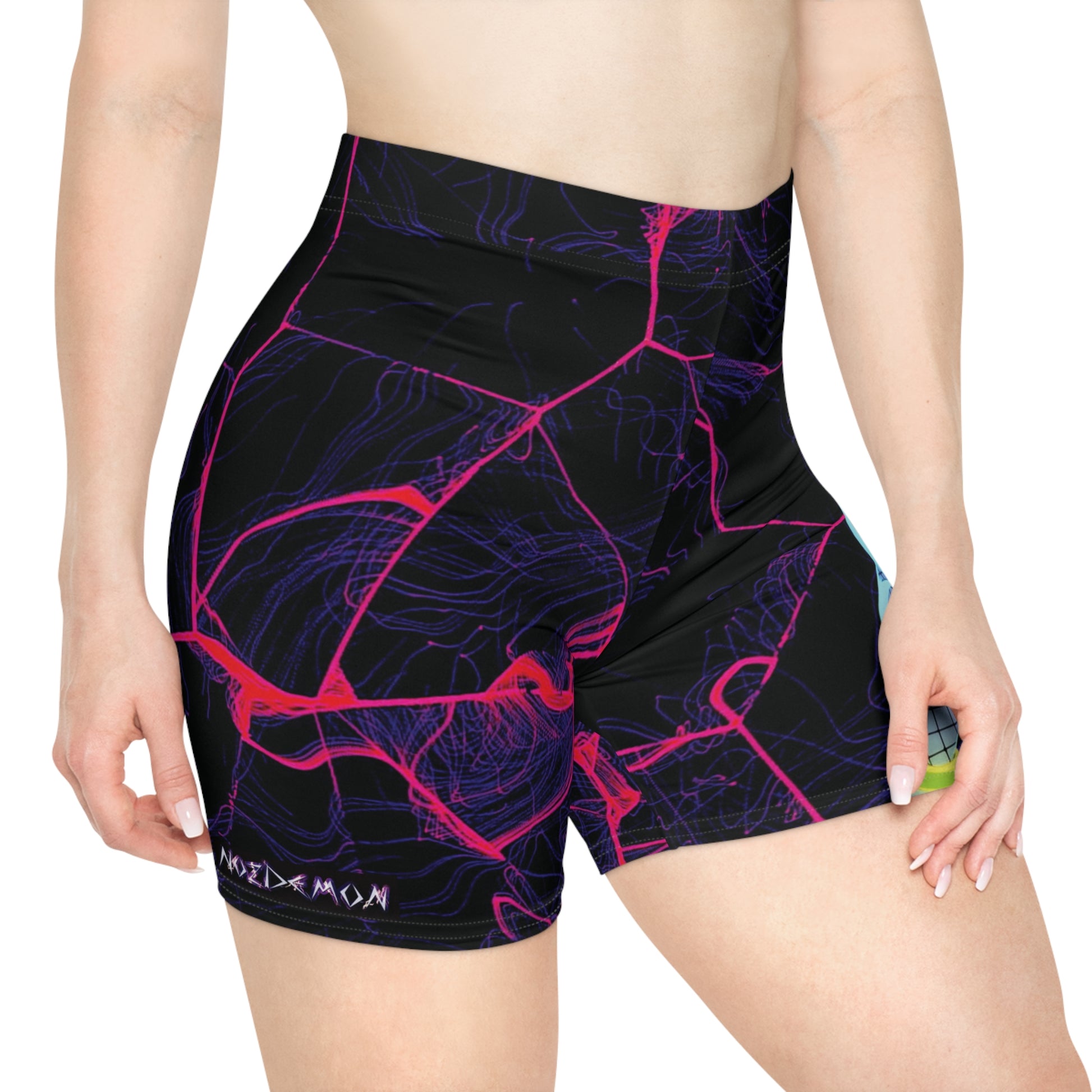 Vibrant Women's Biker Shorts, Cool Gym Wear, Stylish Activewear, Perfect for Fitness, Summer Casual, Trendy Athleisure