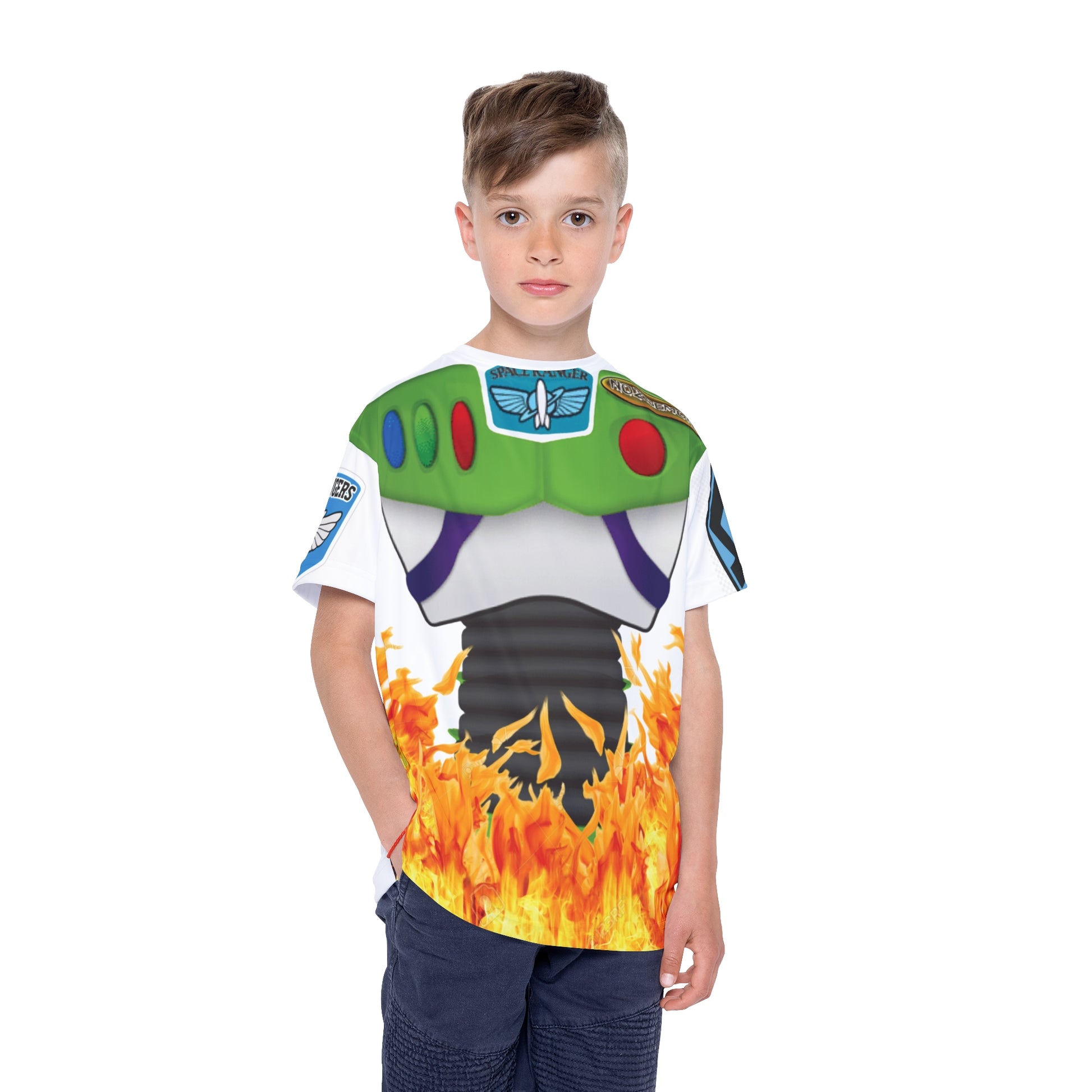 Kids Sports Jersey - Fire Theme, Cool Active Wear for Boys & Girls, Ideal for Sports Events, Gift for Birthdays and Celebrations