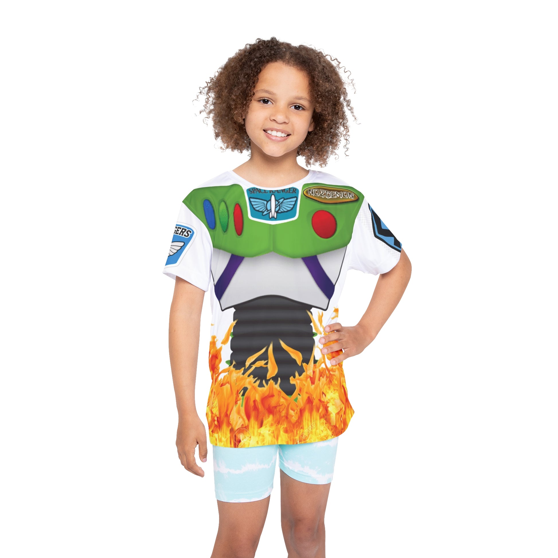 Kids Sports Jersey - Fire Theme, Cool Active Wear for Boys & Girls, Ideal for Sports Events, Gift for Birthdays and Celebrations
