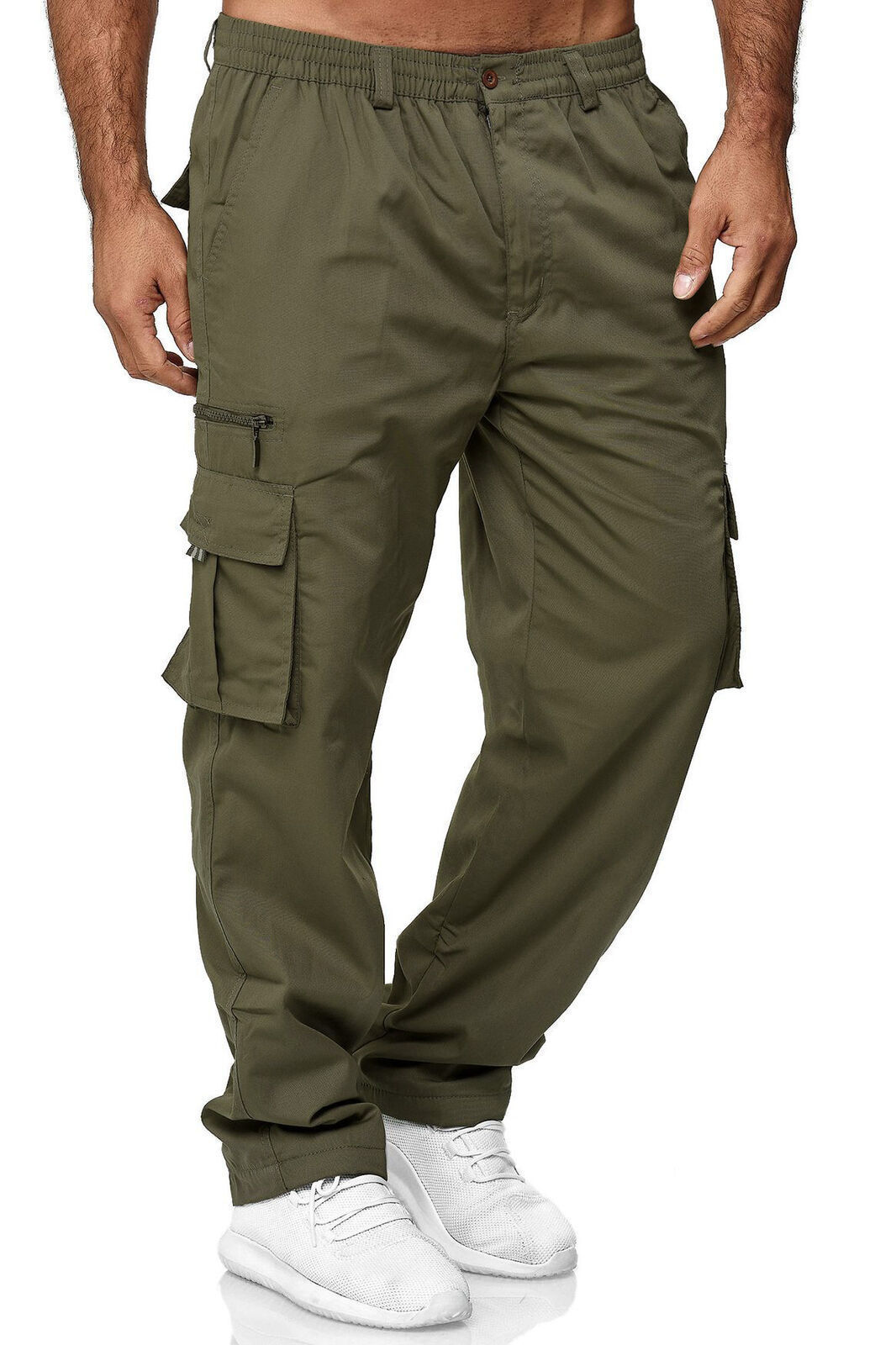 Multi Pocket Loose Straight Leg Workwear Pants