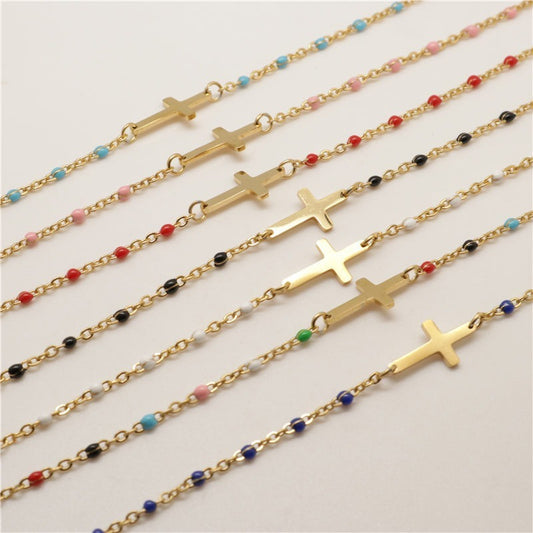 Fashion Cross Stainless Steel Bracelet