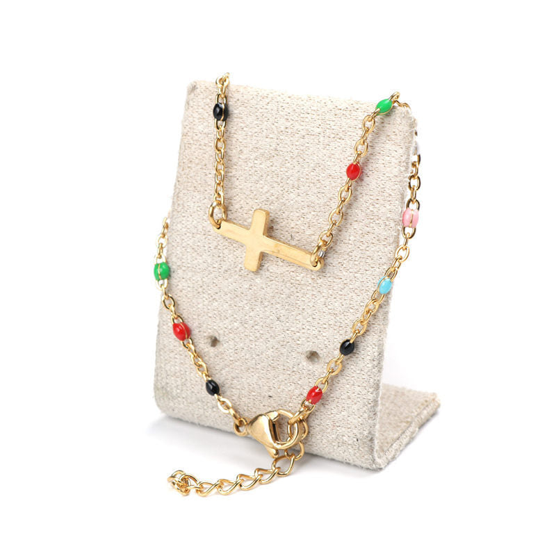 Fashion Cross Stainless Steel Bracelet