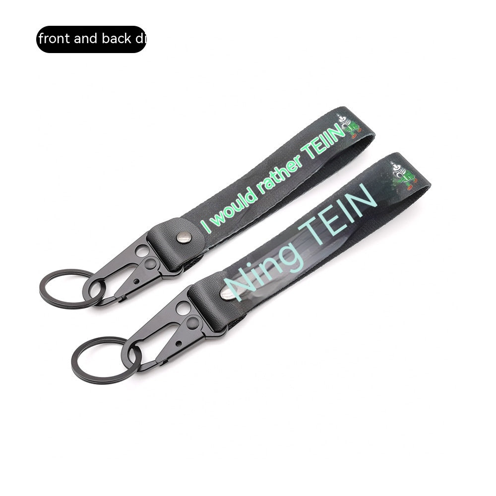 Car JDM Modified Culture Drift Expert Initial D Climbing Button Carabiner Olecranon Keychain Pendant