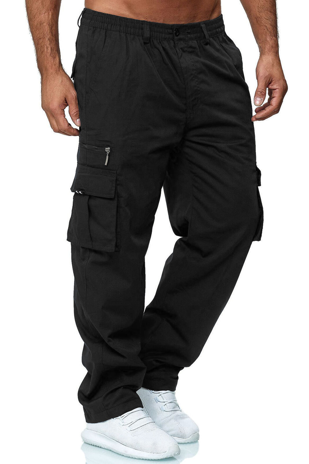 Multi Pocket Loose Straight Leg Workwear Pants