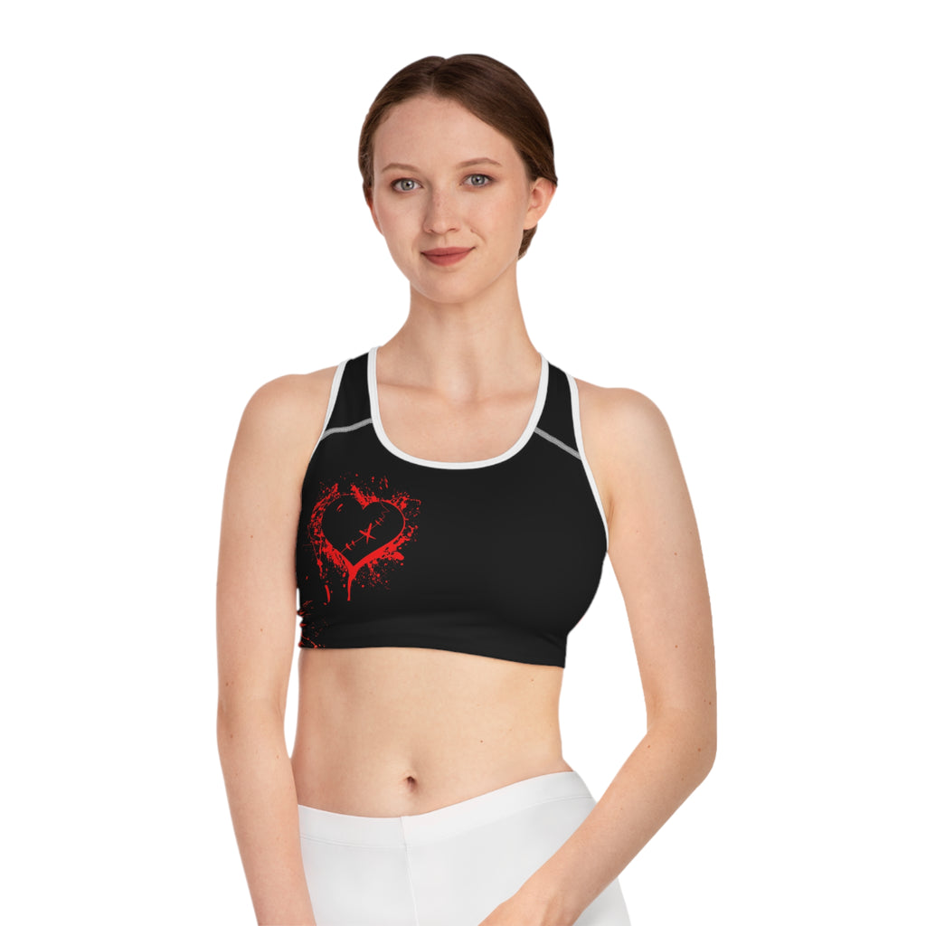 Edgy Motivational Sports Bra - "Remember Why You Started"