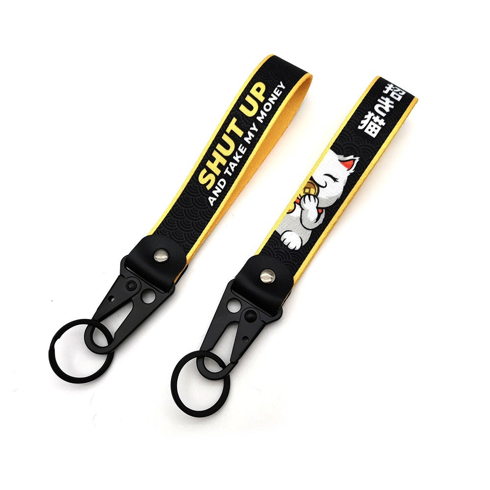 Car JDM Modified Culture Drift Expert Initial D Climbing Button Carabiner Olecranon Keychain Pendant