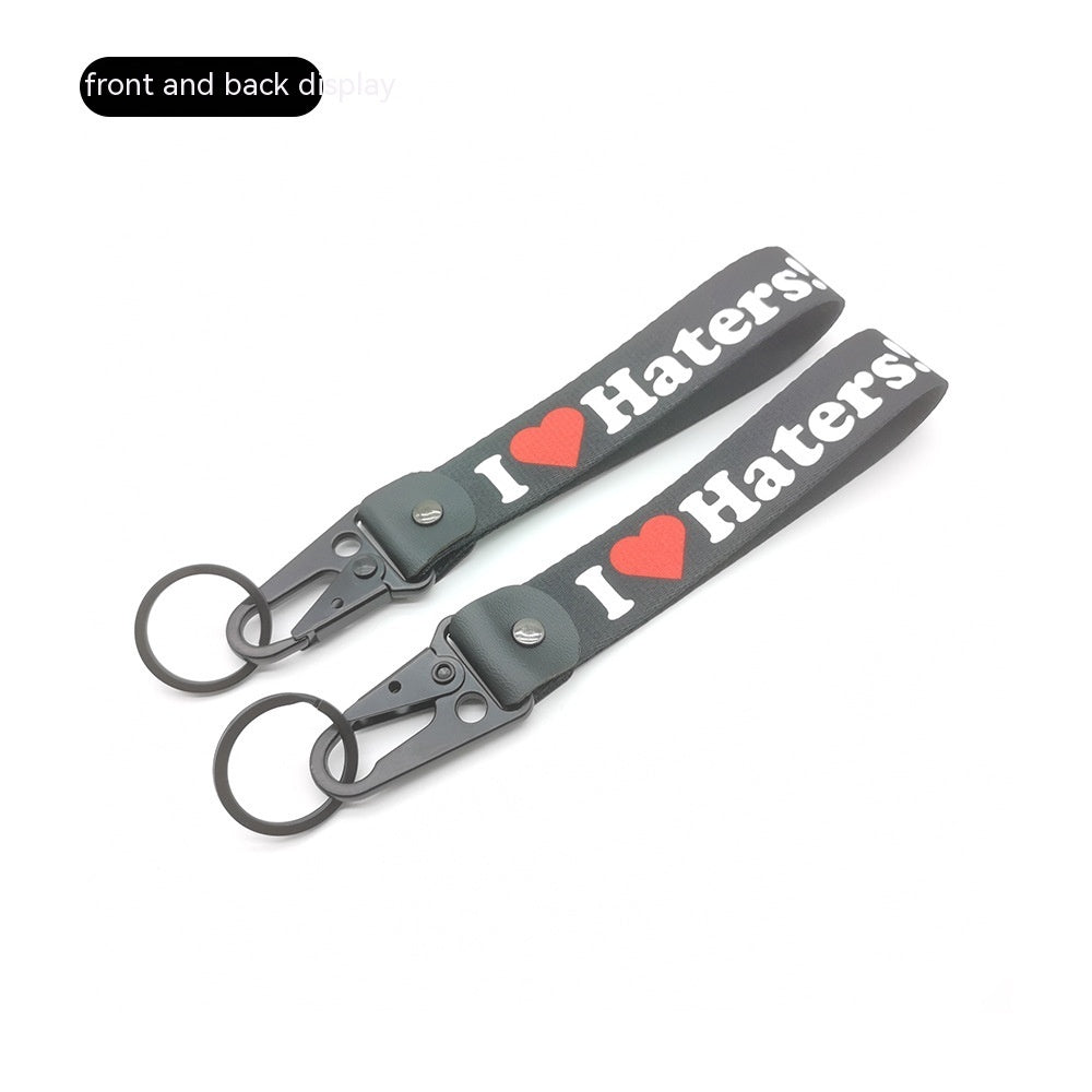 Car JDM Modified Culture Drift Expert Initial D Climbing Button Carabiner Olecranon Keychain Pendant