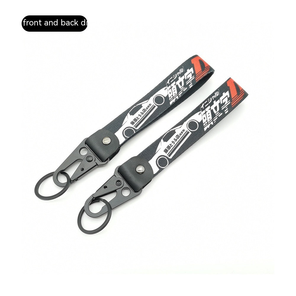 Car JDM Modified Culture Drift Expert Initial D Climbing Button Carabiner Olecranon Keychain Pendant